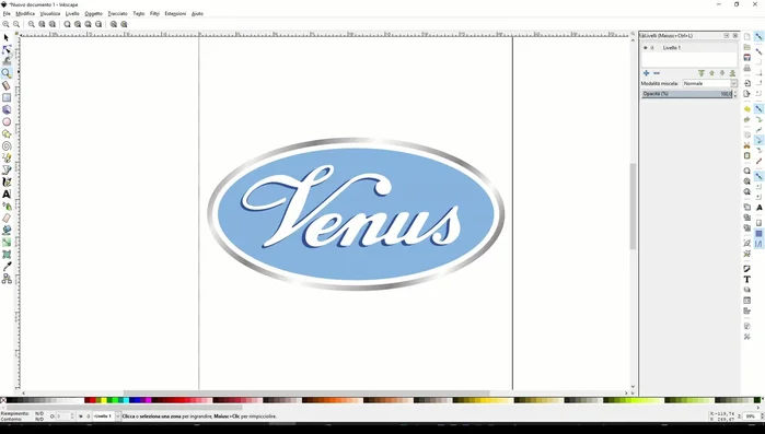Vettorializzare l'immagine. Impostare un limite minimo di punti (2 è sufficiente).