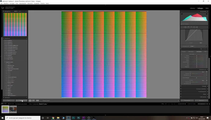 Incolla le impostazioni copiate sul file LUT (.cube).