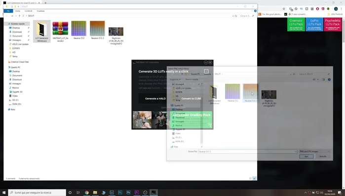Importa la LUT generata nel tuo software di montaggio video e applicala ai tuoi video.