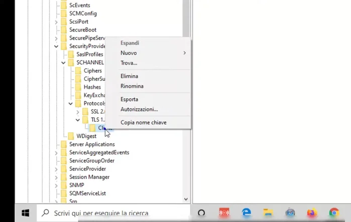 Impostare il valore di `Disabled` a `0` (zero), con base esadecimale.