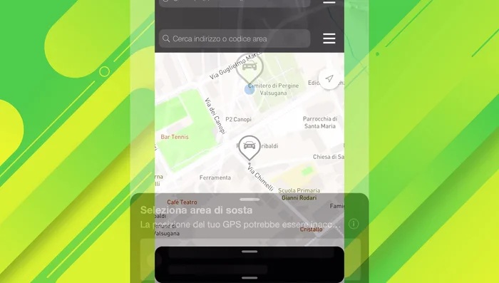 Seleziona l'area di parcheggio desiderata.