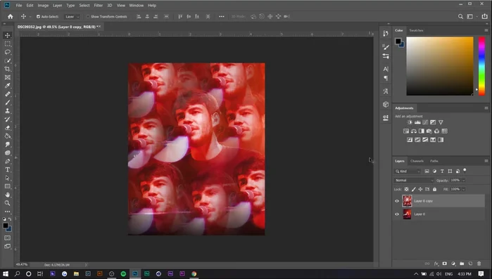 Aggiustare il contrasto e la saturazione dell'immagine per migliorare il risultato finale.