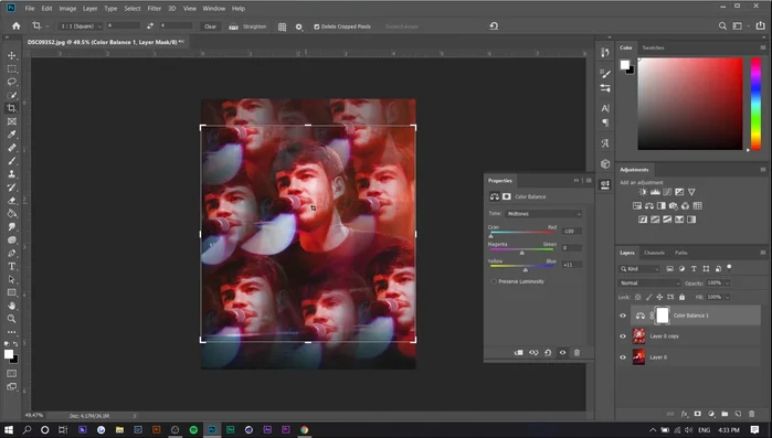 Opzionale: Ritagliare l'immagine per una migliore composizione.