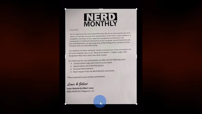 Conferma il ritaglio.