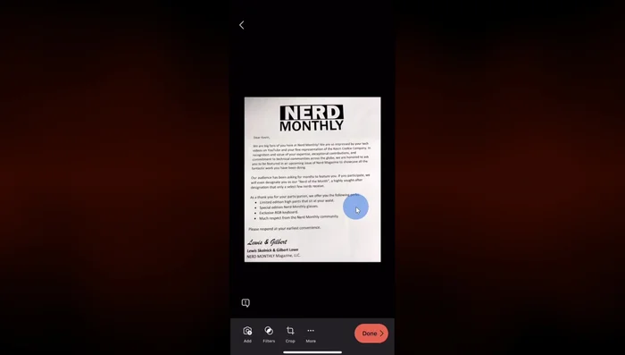 Conferma il ritaglio.