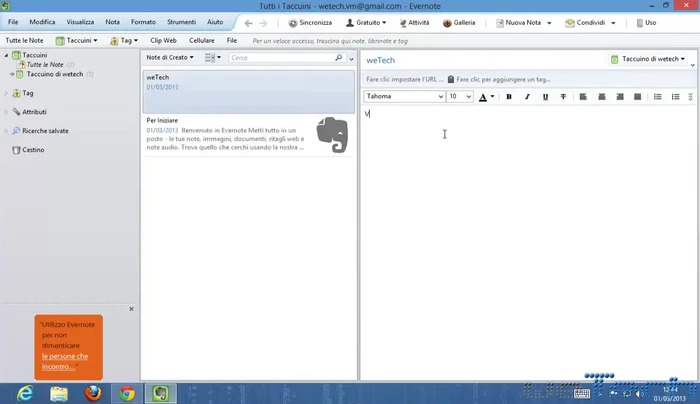 Scegliere il taccuino per la nota o crearne uno nuovo.