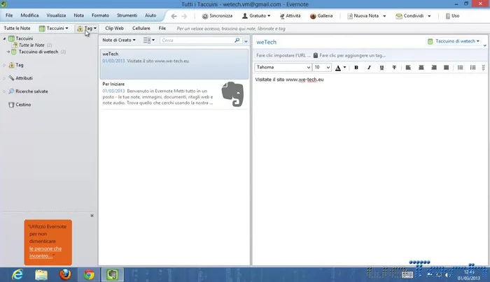 Scegliere il taccuino per la nota o crearne uno nuovo.