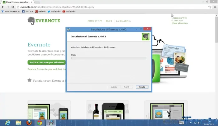 Installare l'applicazione desktop.