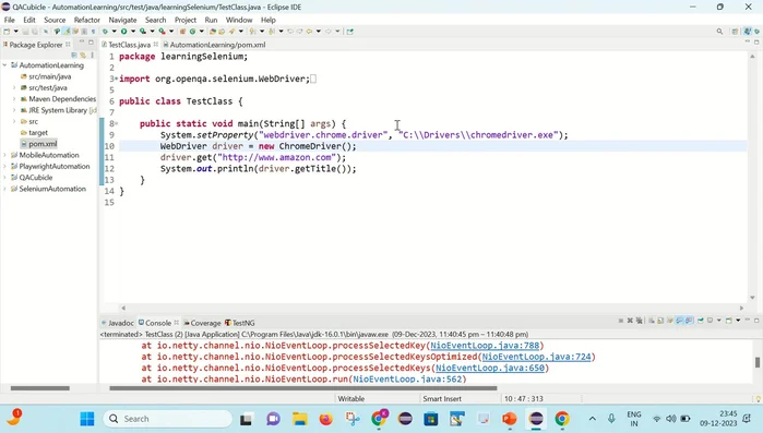Aggiungere l'argomento `--remote-allow-origins=*` alle `ChromeOptions` per abilitare la connessione WebSocket da qualsiasi origine.