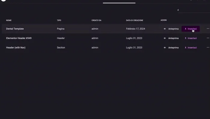 Se necessario, rimuovi header e footer andando su Impostazioni pagina > Layout pagina > Elementor Canvas.