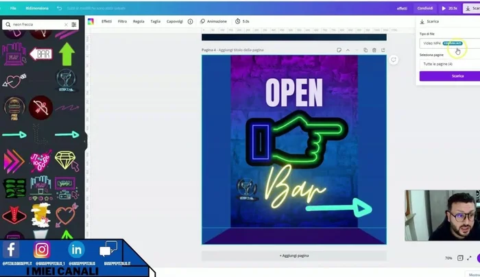 Scaricare il progetto come video MP4.
