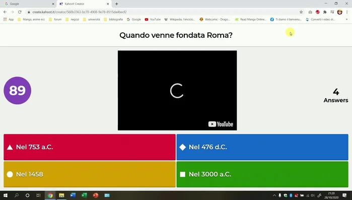Utilizza il pulsante 'Preview' per testare il tuo quiz.
