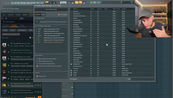 Se il plugin non appare nella lista, cliccare su 'Find installed plugins'. FL Studio cercherà automaticamente il plugin nelle cartelle predefinite.
