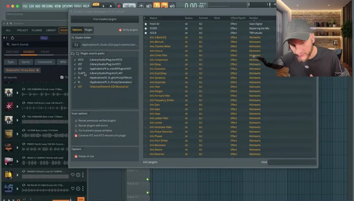 Se il plugin non viene trovato, aggiungere manualmente la cartella dove è stato installato il plugin tramite la funzione 'Add' nella sezione 'Manage Plugins'.