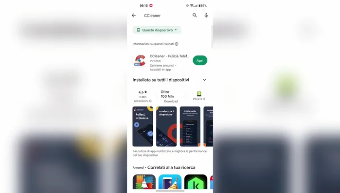 Esegui una 'Pulizia rapida'.