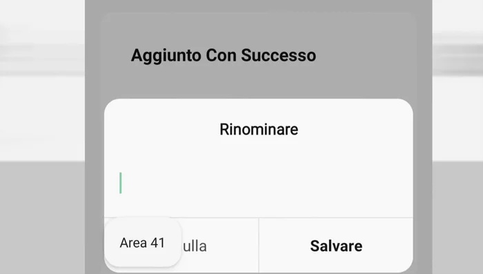 Una volta aggiunta, rinominare la lampada per facilitarne l'identificazione nell'app, soprattutto se si possiedono più dispositivi smart.