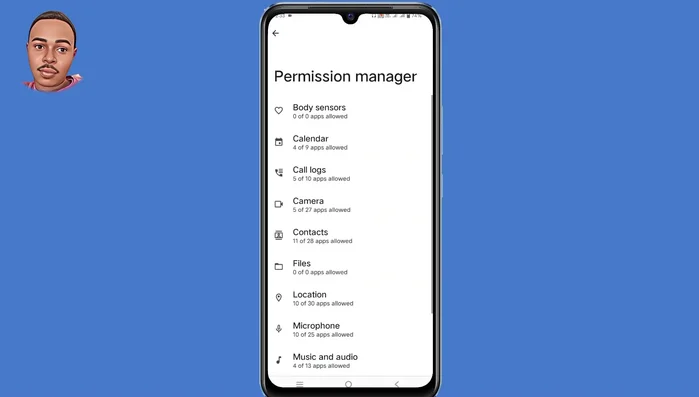 Tocca l'applicazione problematica e concedi le autorizzazioni.