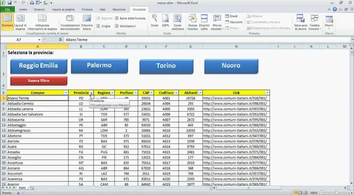 Interrompere la registrazione della macro cliccando su 'Interrompi registrazione'.