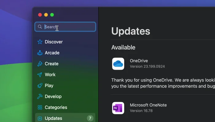 Una volta trovata l'app, clicca sull'opzione di aggiornamento.