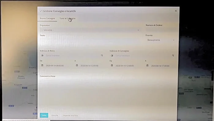 Monitora lo stato delle consegne dal portale web.