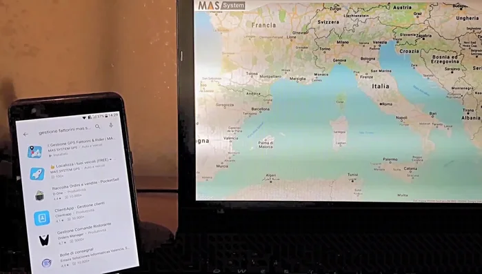 Abilita la posizione nell'app per visualizzare la posizione del fattorino sulla mappa sia sul PC che sullo smartphone.