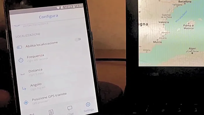 Abilita la posizione nell'app per visualizzare la posizione del fattorino sulla mappa sia sul PC che sullo smartphone.