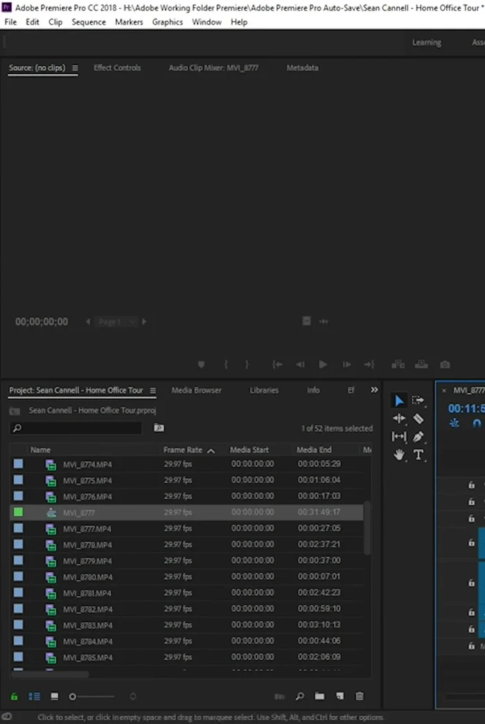 Elimina a cascata le parti indesiderate delle clip. Taglia e riordina le clip per creare un flusso narrativo fluido.
