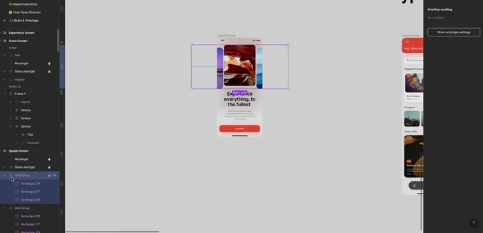 Spostamento e regolazione dell'opacità delle immagini nelle diverse varianti.