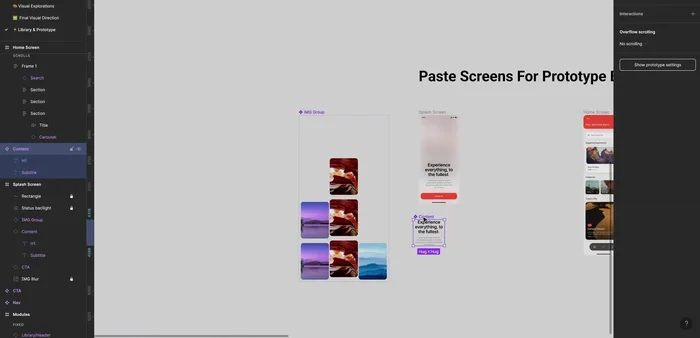 Rimozione del layout automatico per consentire il posizionamento e la regolazione dell'opacità del testo nelle diverse varianti.