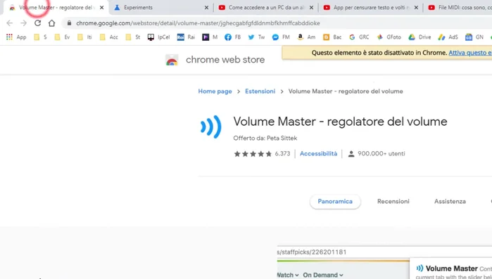 Volume Master è installabile anche su Microsoft Edge.