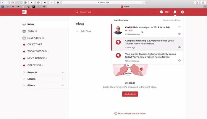 Il collaboratore riceverà un'email di invito. Accetta l'invito.
