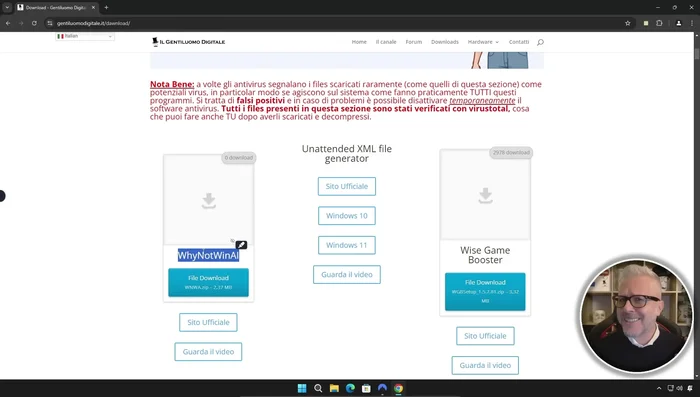 Scaricare il file "Why Not Win11"