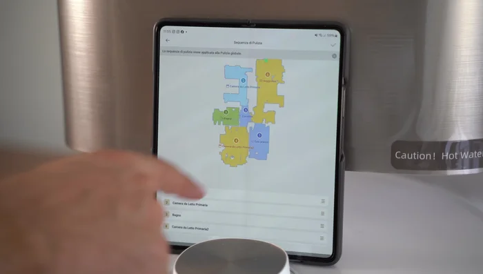 Imposta la sequenza di pulizia delle stanze.