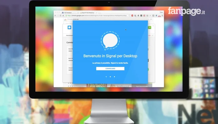 Avviare l'applicazione Signal per Chrome. Verrà avviato automaticamente un processo di configurazione.