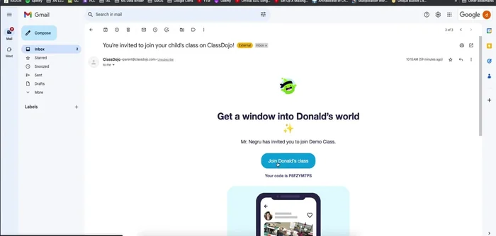 I genitori cliccano sul link nell'email e creano un account.