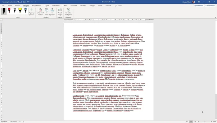 Attivare 'Editor input penna' e opzionalmente la guida laterale.