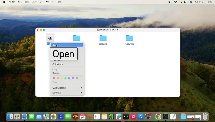 Fai clic di nuovo su "Apri"