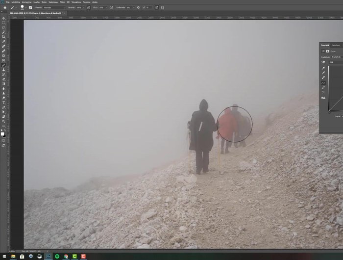 Scegli il metodo di fusione "Luminosità".