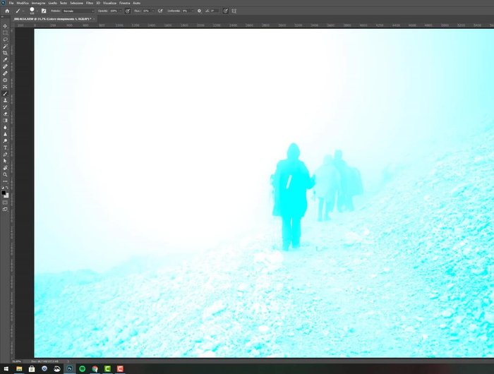 Scegli il metodo di fusione "Colore".