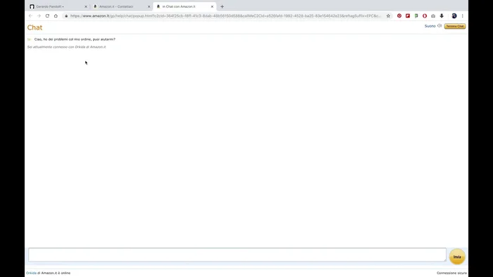 Attendi che un operatore si liberi e rispondi alle sue domande per confermare la tua identità.