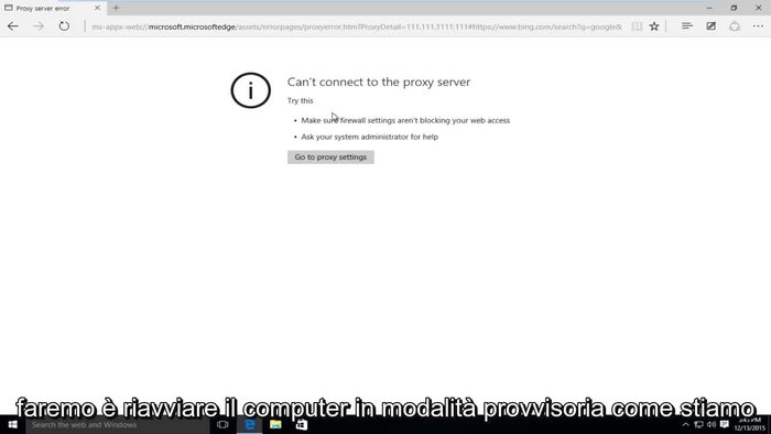 Clicca su "Riavvia" e premi F5 per avviare la modalità provvisoria con rete.
