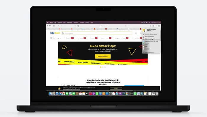 Crea app dedicate dai siti web preferiti usando la funzione "Aggiungi a Dock".