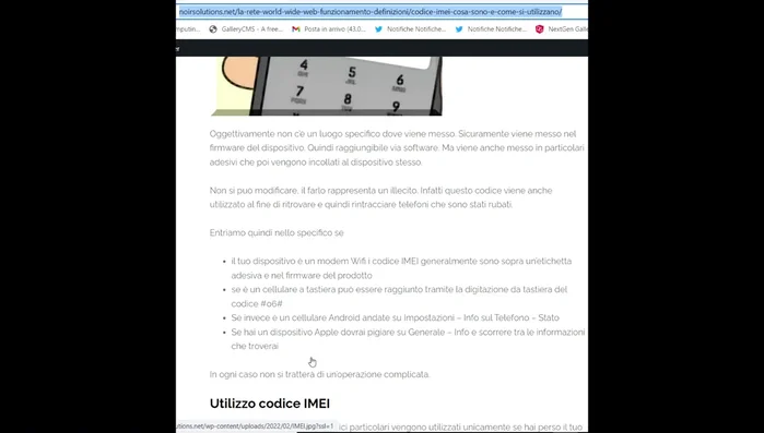 Andare su Impostazioni > Info sul telefono > Stato.