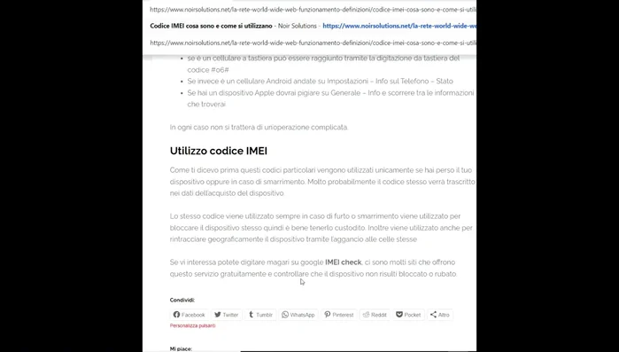 Puoi anche utilizzare il codice IMEI per verificare se il tuo dispositivo è stato segnalato come rubato.
