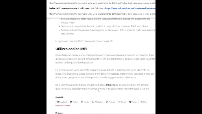 Puoi anche utilizzare il codice IMEI per verificare se il tuo dispositivo è stato segnalato come rubato.