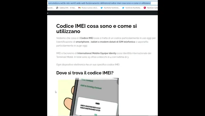 Identificare il codice IMEI: Il codice IMEI (International Mobile Equipment Identity) è un codice univoco di 15 cifre che identifica il tuo dispositivo.