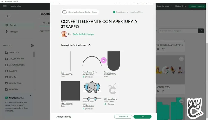 Controllare gli elementi del progetto e rimuovere quelli esterni (pattern, font non standard) per garantire la compatibilità.