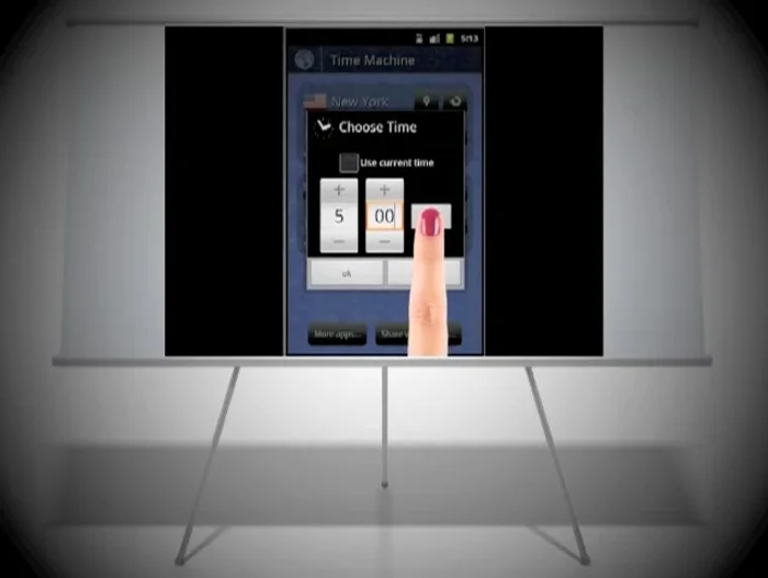 Inserisci l'orario desiderato nella posizione scelta.