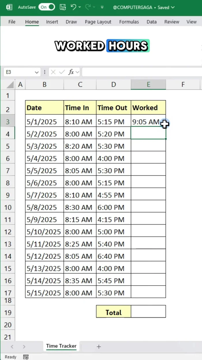 Fai doppio clic sulla maniglia di riempimento per copiare la formula nelle celle sottostanti.