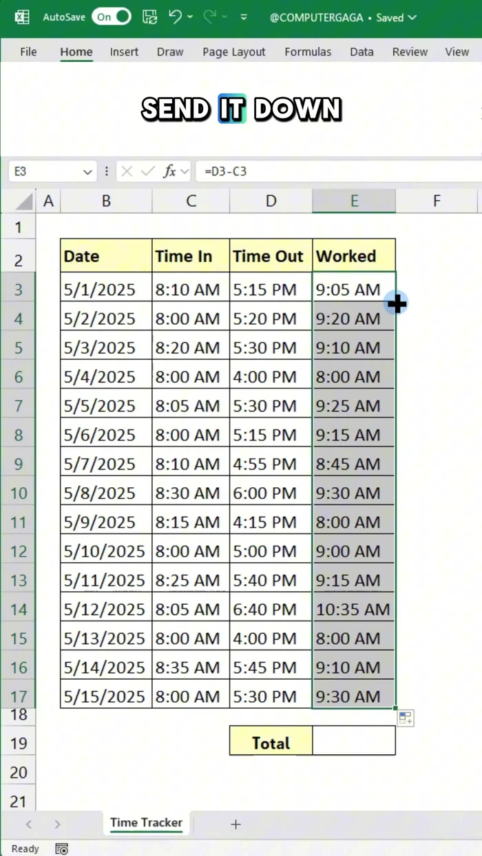 Seleziona il formato 'Ora' e fai clic su OK.